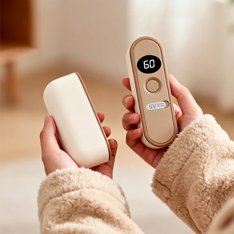 Magnetic Split Hand Warmers – Dual Electric Pocket Heaters with LCD Temperature Display and Independent Heating Controls