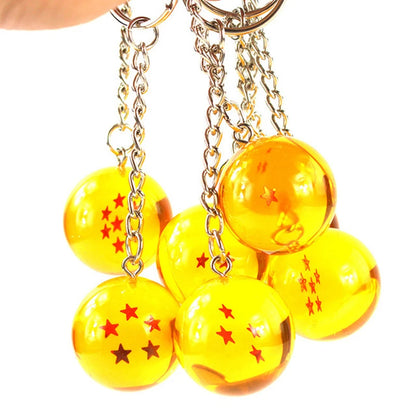 Dragon Ball Z 7PCS Resin Crystal Ball Figures — 2.7cm Son Goku & Shenron Anime Action Model Toys for Kids Gift & Keychain