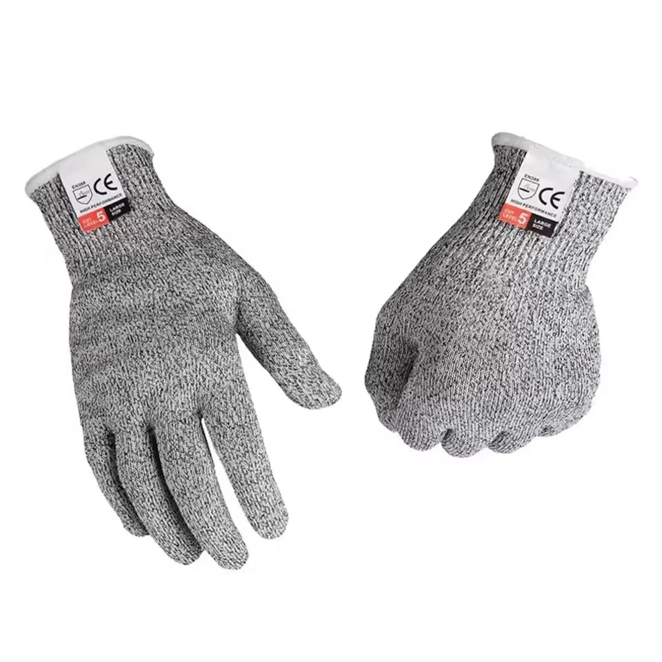 Grade 5 Cut Resistant Gloves – HPPE Safety Gloves for Kitchen, Glass Cutting & Gardening Protection