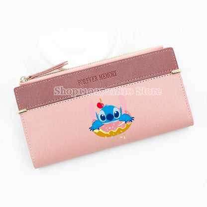 Disney Stitch Wallet for Women – Large Capacity Cartoon Coin Purse & Card Holder Clutch