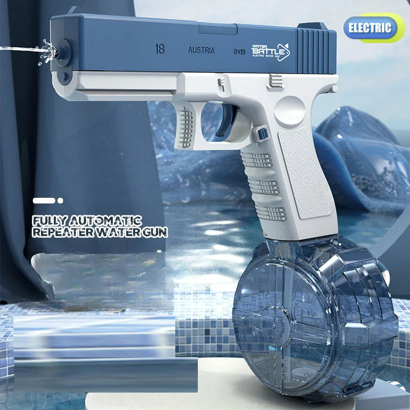 New Electric Water Gun Pistol – Full Automatic Summer Beach Toy for Kids, Boys, Girls & Adults