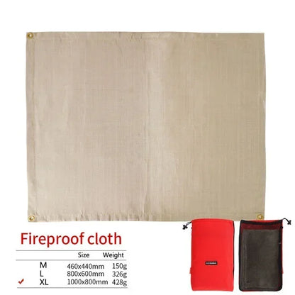 Outdoor Camping Fireproof Mat – Flame Retardant Picnic, Barbecue & Insulation Blanket, High-Temperature Fiberglass Mat