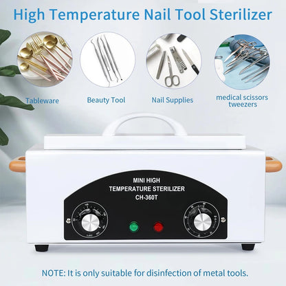 300W Metal Tools Sterilizer - High Temperature Dry Heat Sterilizer for All Metal Nail Tools