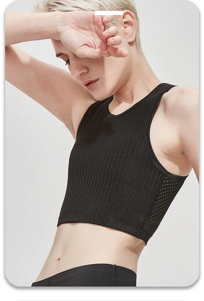 Hollow Out Breathable Chest Binder – Women’s Lesbian FTM Corset Vest, Summer Thin Tank Top Shaper Bustier