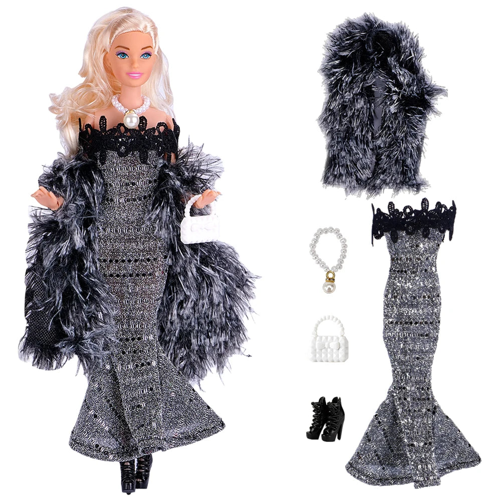 NK Princess Wedding Dress for 30CM Dolls – 1/6 Doll Clothes with Noble Skirt & 11.5" Doll Shoes, Perfect Gift