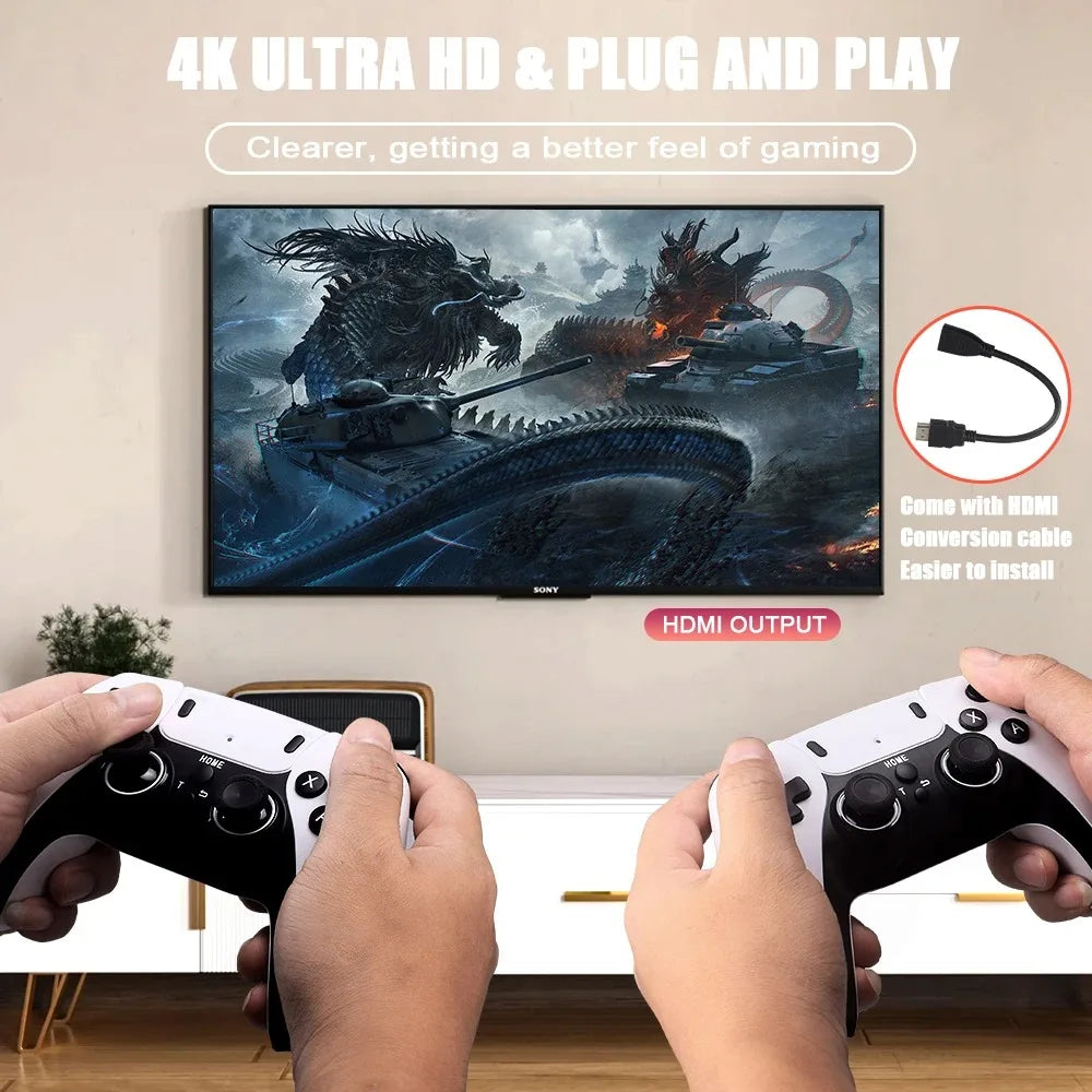 New GD10 PRO Video Game Stick Console – 4K, 58,000 Retro Games, 256GB, 2.4G Wireless Controllers, Perfect Christmas Gift
