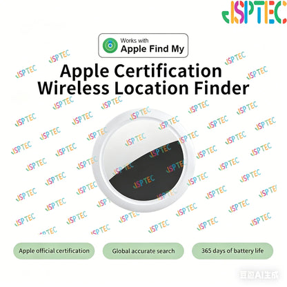 JSPTEC AirTag Bluetooth GPS Tracker - IPX5 Waterproof Mini Finder for iOS, Kids, Pets & Everyday Tracking