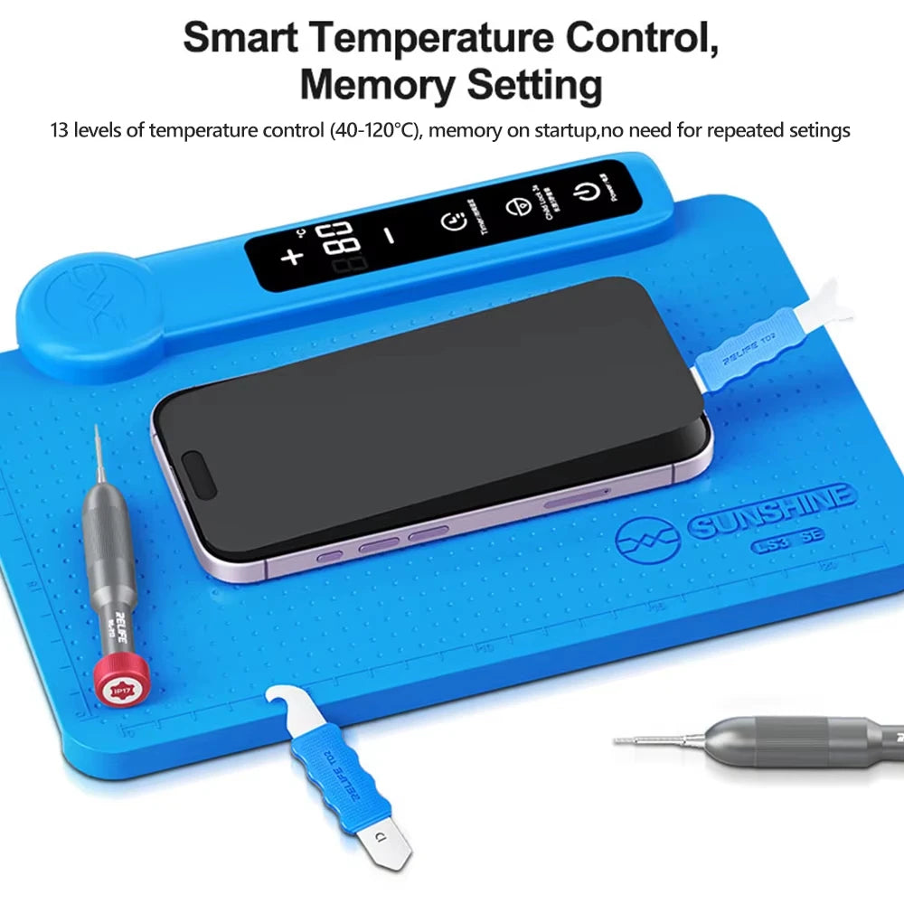 SUNSHINE LS3 SE 11 Inch LCD Screen Separator Heating Plate – Adjustable 40–120°C with Timer & Memory for Mobile Phone Repair Tools