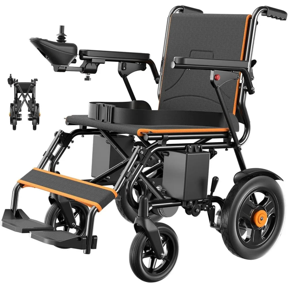 Foldable Electric Wheelchair for Adults — Intelligent Power Wheelchair with 15 Mile Long Range