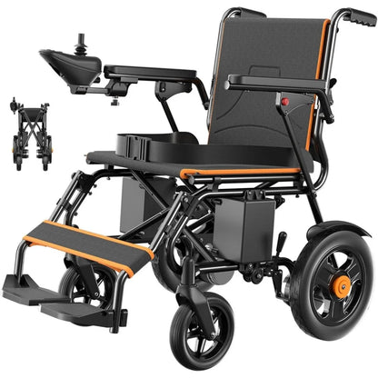 Foldable Electric Wheelchair for Adults — Intelligent Power Wheelchair with 15 Mile Long Range