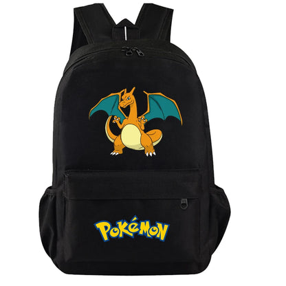 Pokemon Kids Backpack — Pikachu, Charizard, Bulbasaur, Snorlax & Eevee Schoolbag Cartoon Gift