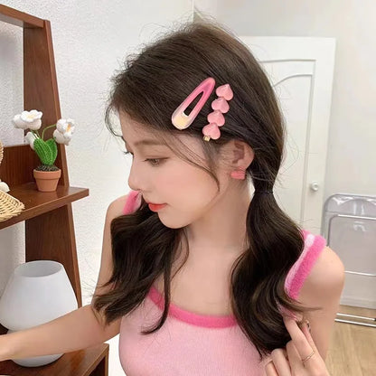 Cute Love Acrylic Hair Clips –  Frosted Barrettes for Girls Fashion Hair Accessories & Trendy Jewelry Pins