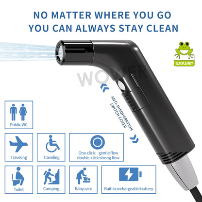 2.5L Portable Electric Bidet | Rechargeable Shataf Hand Sprayer for Personal Hygiene, Travel & Camping