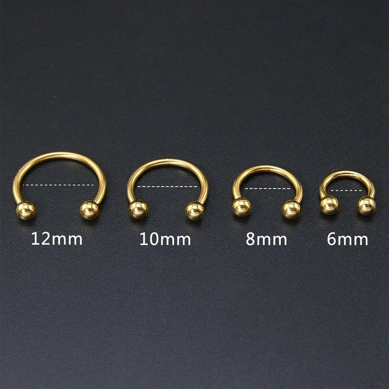 Stainless Steel Nose & Septum Rings – 12G/14G/16G/20G Piercings for Women & Men, Helix & Body Jewelry
