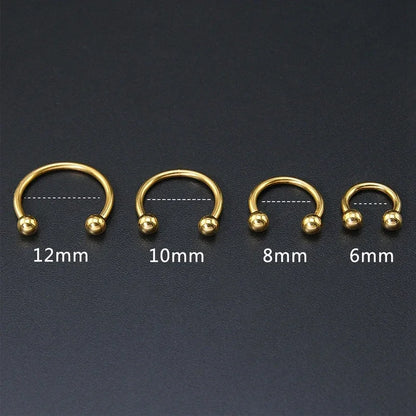 Stainless Steel Nose & Septum Rings – 12G/14G/16G/20G Piercings for Women & Men, Helix & Body Jewelry