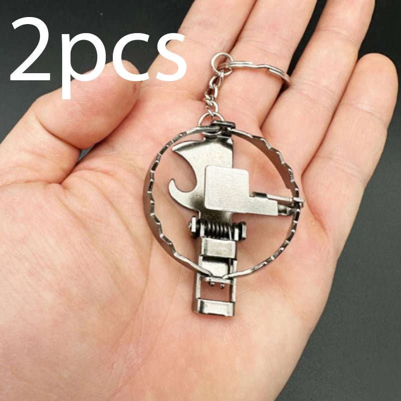 Mini Mouse Trap Keychain - Stainless Steel Clip Key Ring, Novelty Bag Charm, and Creative Gift Accessory