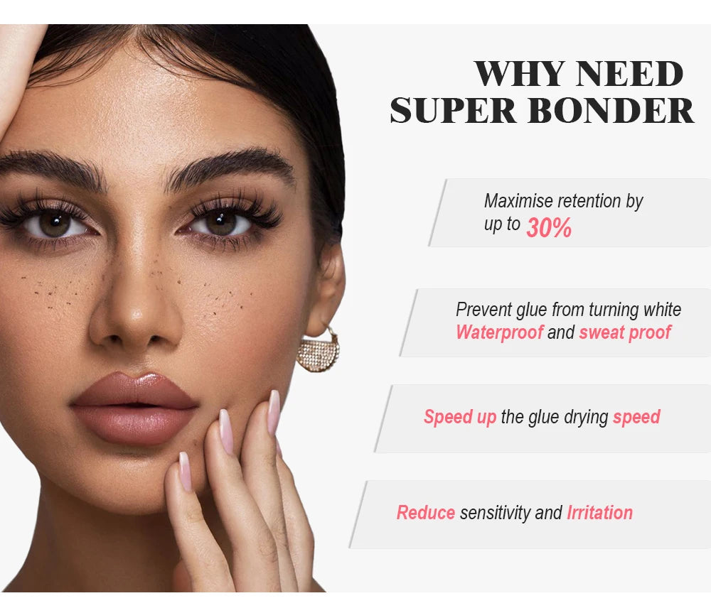 NATUHANA Super Bonder Eyelash Glue – Quick-Drying Long-Lasting Adhesive for Eyelash Extensions
