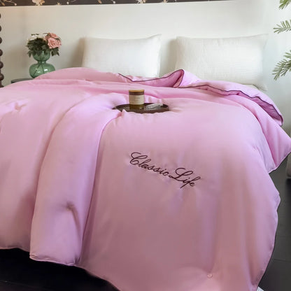 CARA CARLE 100% Natural Mulberry Silk Comforter - Luxury Warm Duvet Filler Blanket For King Queen Twin Single Couple Beds