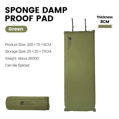 MOBI GARDEN Camping Inflatable Air Mattress – 8CM Thick Portable Single Bed for Outdoor & Car Use