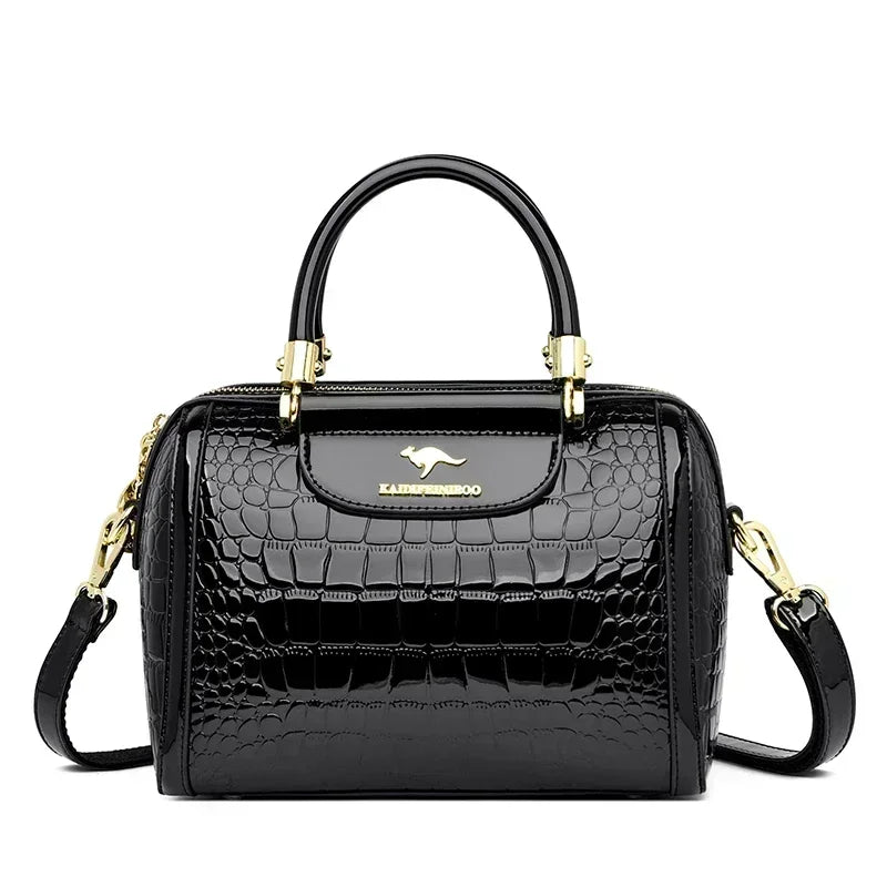 Luxury Women’s Leather Casual Tote Bag – High Quality Large Shoulder & Crossbody Handbag