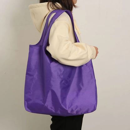 Eco-Friendly Reusable Shopping Bag — Foldable Shoulder Grocery & Market Tote for Supermarket and Everyday Use