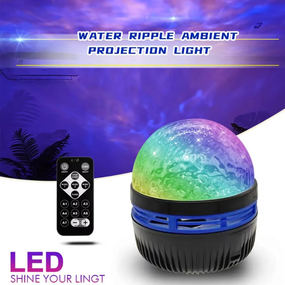 RGB Galaxy Star Projector - USB Powered Remote Control Night Light Lamp for Birthday Gifts Party Room Decor