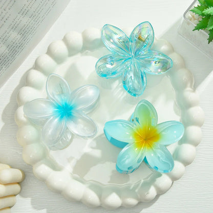 18Pcs Egg Flower Hair Clips | Gradient Candy Color Flowers, Shark Clips for Daily Ponytail Styling