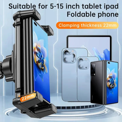 Car Dashboard Tablet & Phone Holder — Suction Mount for 7"-15" Tablets and 4"-7" Phones