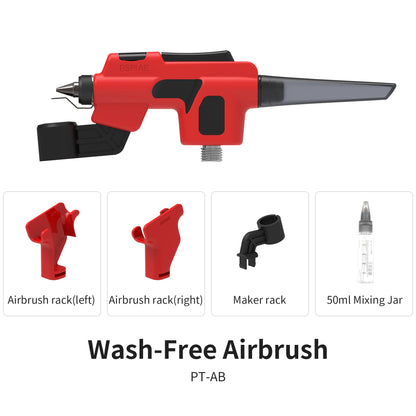 DSPIAE PT-AB Wash-Free Airbrush Set with Marker Rack – Quick Paint Change Tool for Gundam Models, Scale Model Painting & DIY Hobby Craft Tools