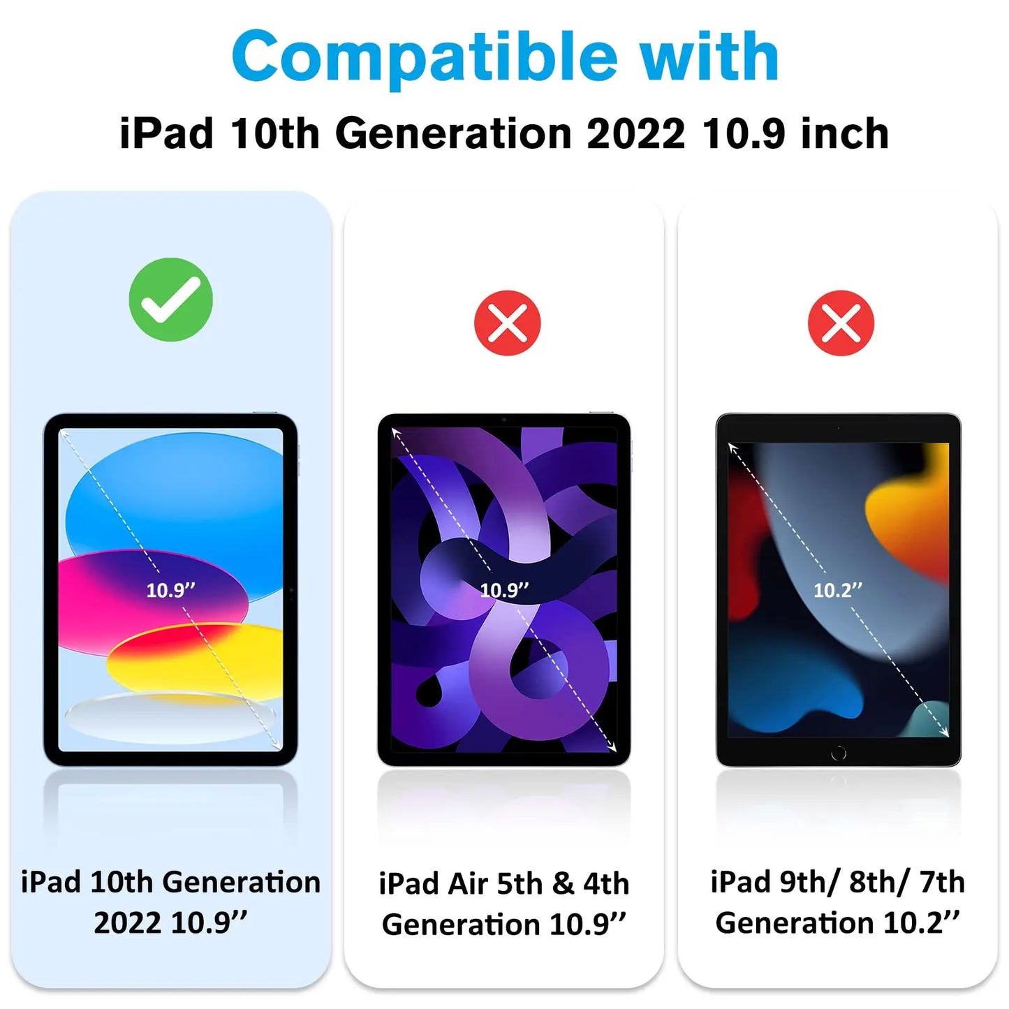 Tempered Glass Screen Protector for iPad 10th Gen 10.9" (2022) – Anti-Scratch Clear Protective Film (A2696, A2757, A2777)