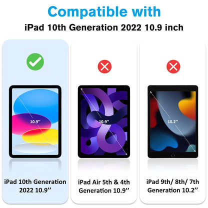 Tempered Glass Screen Protector for iPad 10th Gen 10.9" (2022) – Anti-Scratch Clear Protective Film (A2696, A2757, A2777)