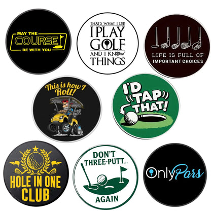 8-Piece Funny Golf Ball Marker Set - Golf Accessories and Gifts for Men, Dads, Boyfriends, Husbands, Birthdays, Retirement, and Father’s Day