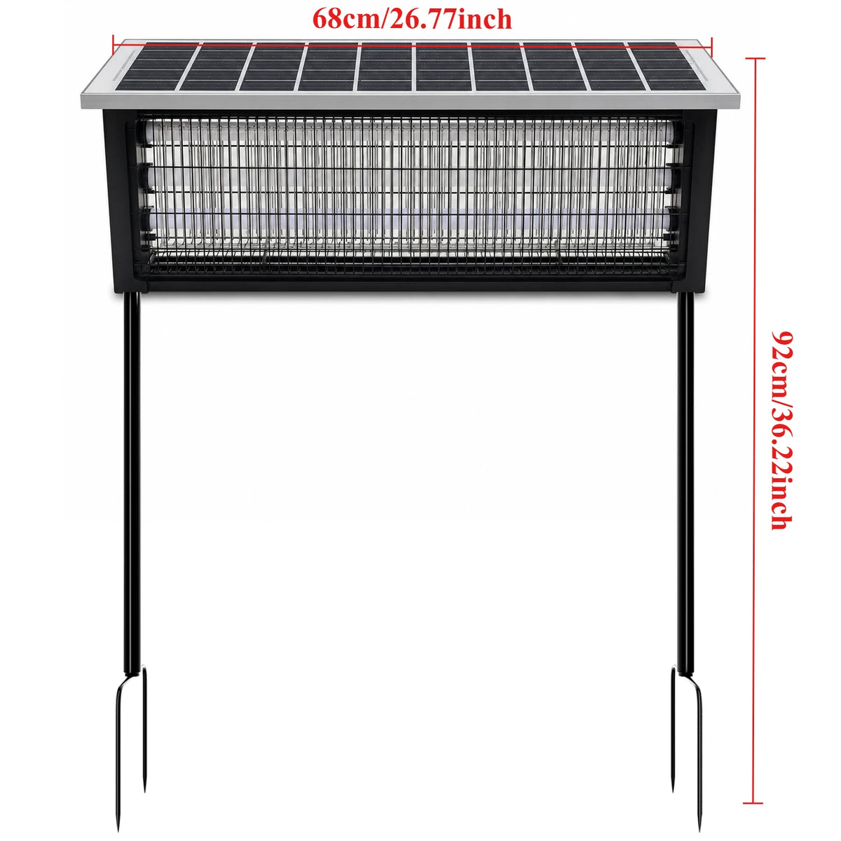 Large Solar Bug Zapper - Rechargeable Waterproof Mosquito & Insect Killer for Outdoor Patios and Camping