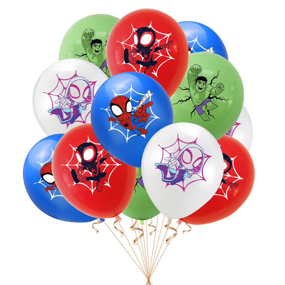 Disney 12" Spiderman Latex Balloons – Across the Spider-Verse Party Supplies for Kids Birthday Decorations