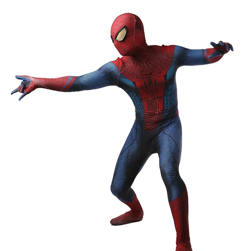 TASM1 Spider-Man Cosplay Bodysuit - Superhero Spandex Zentai Halloween Costume for Adults