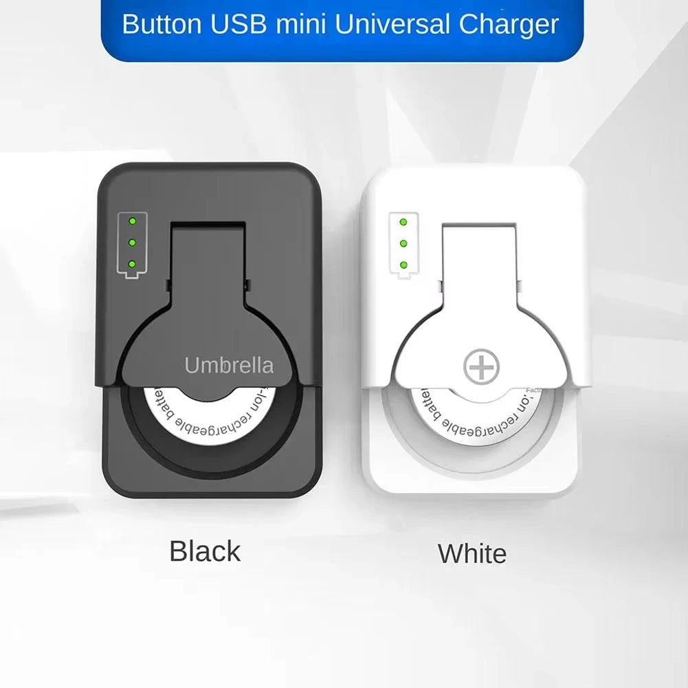 Universal Button Battery Charger with LED Indicator – Portable Smart Charger for LIR2016, LIR2025, LIR2032 Rechargeable Batteries & Accessories