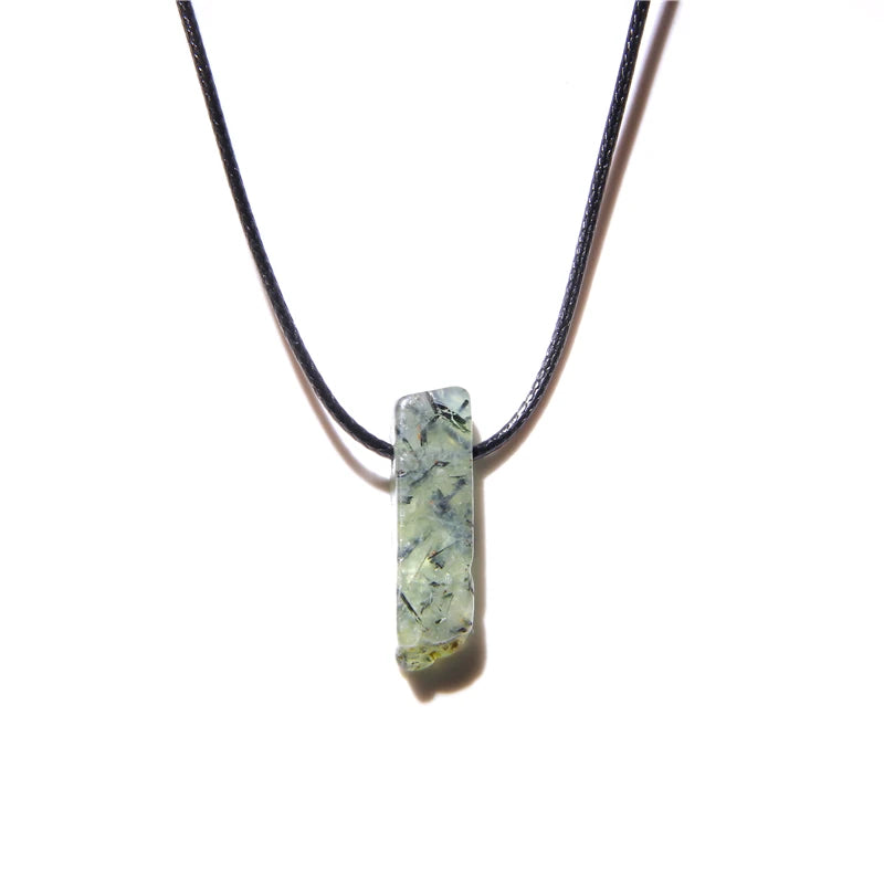 Men's Vintage Rectangle Obsidian Pendant Necklace – Natural Tiger Eye & Labradorite Gem, Leather Rope Braid Healing Jewelry