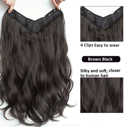 Invisible Long Wave Synthetic Hair Extensions – Fuller, Natural-Looking Strands for a Confident Hairstyle Design