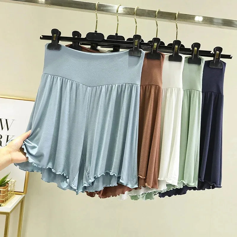 Women's Modal Sleep Shorts - Loose Wide-Leg Casual Summer Homewear