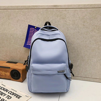 Large Capacity Black Backpack | Solid Color School & Travel Bag for High School & Middle School Students