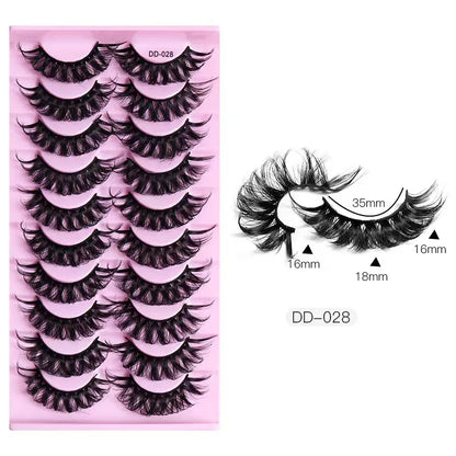 2/10 Pairs 3D Mink Strip False Eyelashes – Dramatic Fake Lash Extensions for Makeup