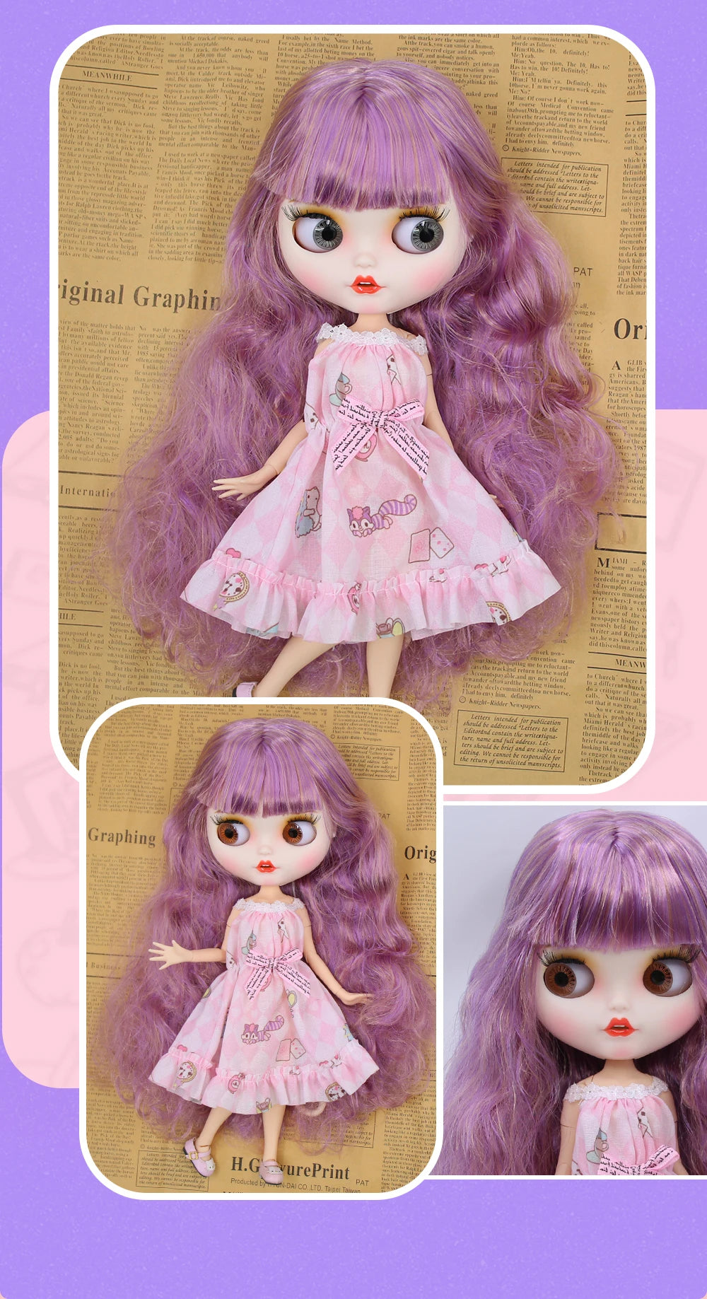ICY DBS Blyth Doll – 1/6 Joint Body BJD Anime Doll, 30cm White Skin Matte Face Special Combo Toy