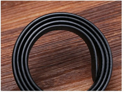 Men's Ratchet Leather Belt – Adjustable Strap with Free Buckle Replacement for Cowboy Style