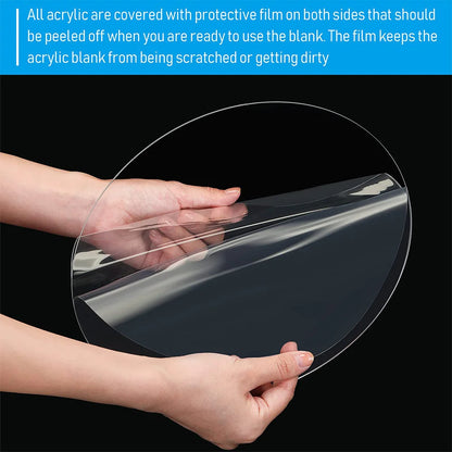 Clear Acrylic Cake Disc Set - 4, 6, 8, 10 Inch Round Cake Boards for Trimming & Ganaching - 3pcs, 10567