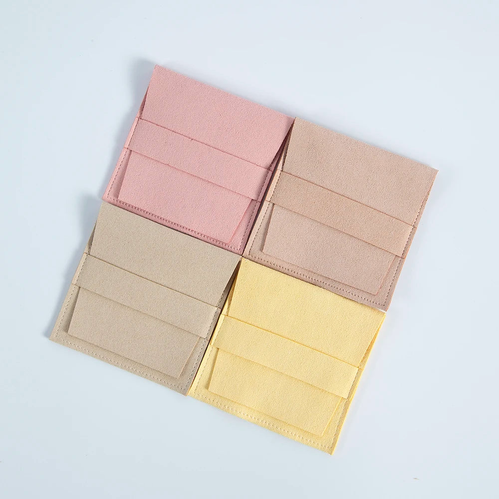 10Pcs Microfiber Jewelry Pouches 6.2x6.2cm & 8x8cm – Rings, Earrings, Pendants, Bracelets Gift Bags for Wedding Favors