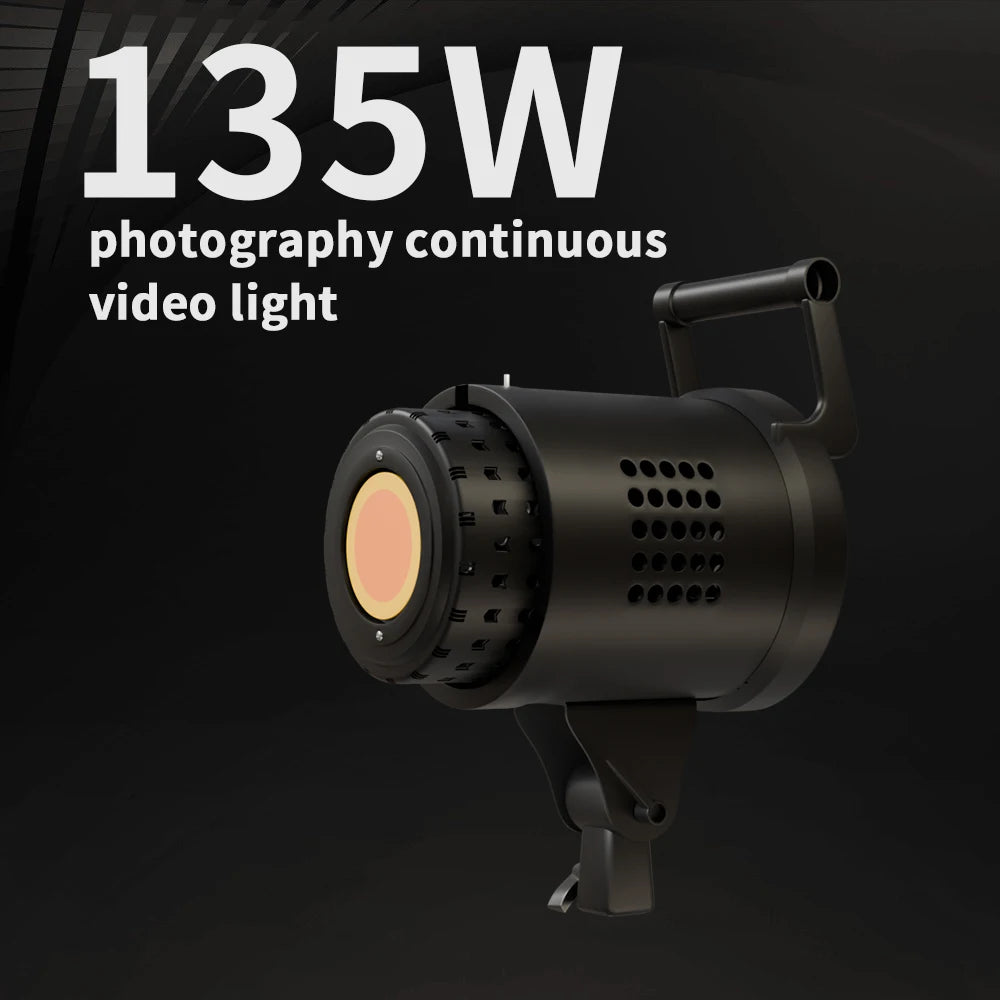 Bowens 135W LED Photography Studio Light Kit - Dimmable Video Lamp with 2m Tripod, 3000–6500K & 3 Colors