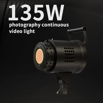 Bowens 135W LED Photography Studio Light Kit - Dimmable Video Lamp with 2m Tripod, 3000–6500K & 3 Colors