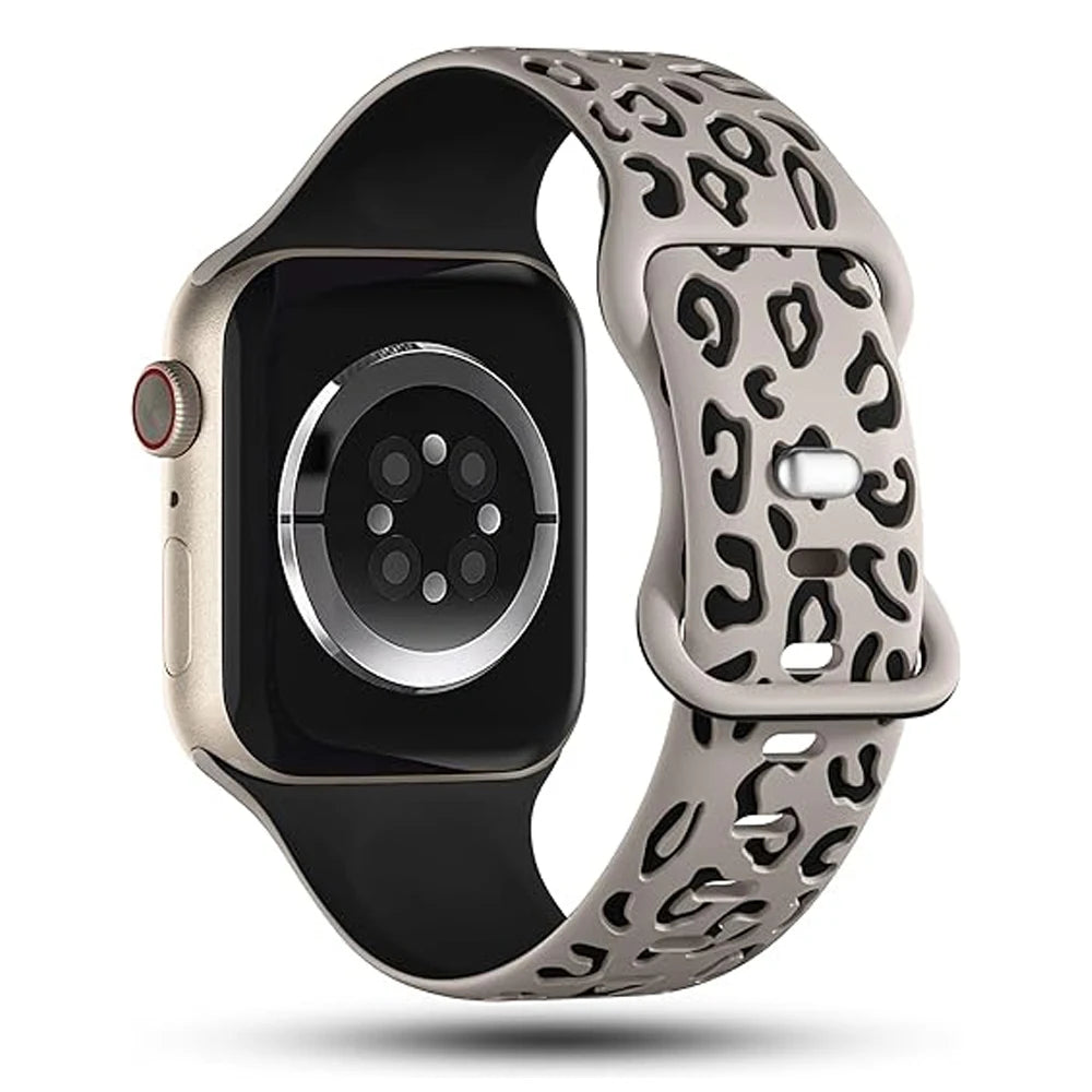 Engraved Silicone Strap for Apple Watch — 40mm-49mm Band Compatible with Series 4-10, SE & Ultra 2