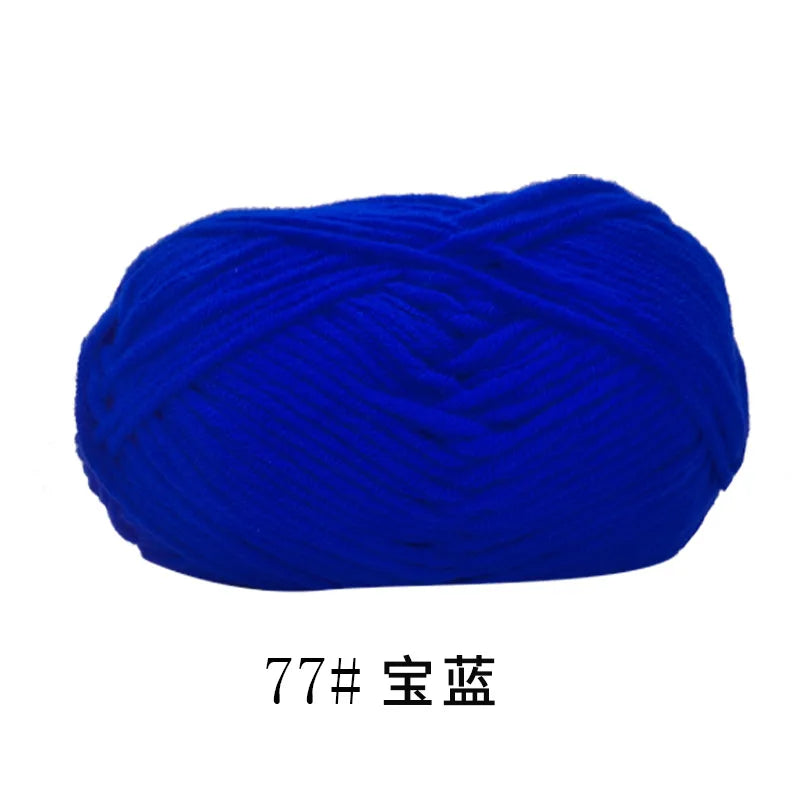 40-50g/Set 4ply Milk Cotton Knitting Yarn – Dyed Lanas for Crochet, Sweaters, Hats & Dolls, Affordable Craft Supplies