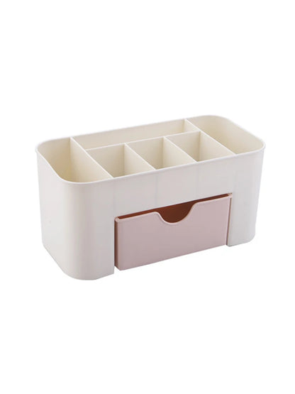 Multifunctional Nail & Cosmetic Storage Box - Cotton Swab, Accessories & Jewelry Organizer for Desktop